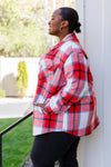 Bring on Bright Days Plaid Shacket In Red