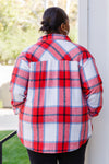 Bring on Bright Days Plaid Shacket In Red