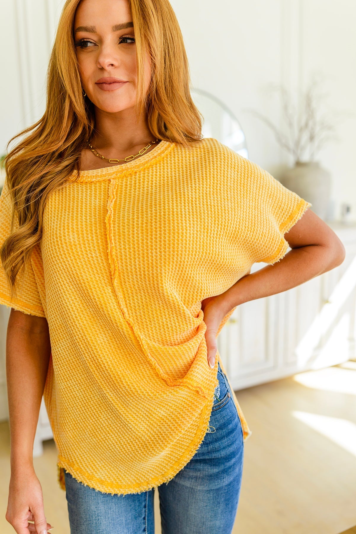A Wink and a Smile Waffle Knit Top