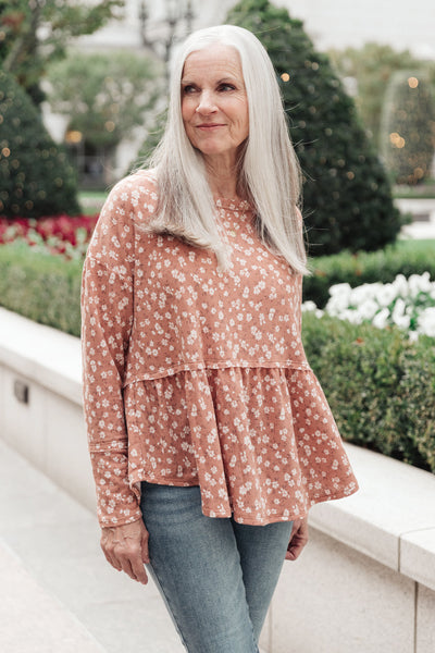 Flowing with Florals Top In Ginger