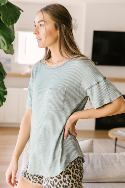 Committed to Beauty Top in Sage