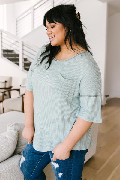 Committed to Beauty Top in Sage