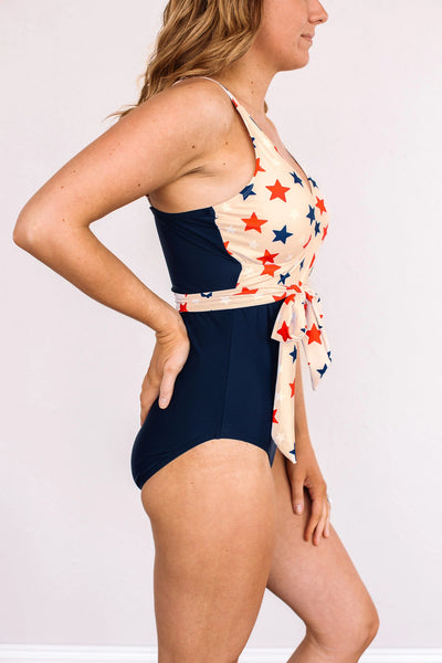 Headed To The Beach Party Ivory Stars Swimsuit