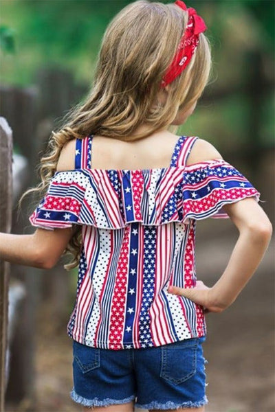 Little Charmer Stars and Stripes Perfect Piece Size 3/4-Size 12