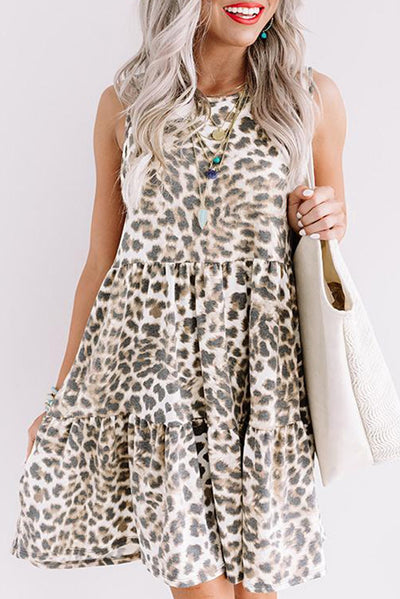 Tiered to Perfection Leopard Dress