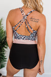 Headed To The Ocean One Piece Swimsuit-Multi Color Leopard