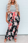 Ready to Go Floral and Stripe Maxi