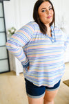 Untroubled Striped Long Sleeve Top