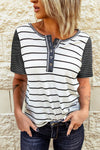Not Your Average Top in Navy Short Sleeve