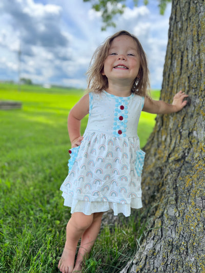 Confetti Rainbows Little Charmer Dress