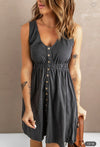 Hit It Everyday Dress-Charcoal